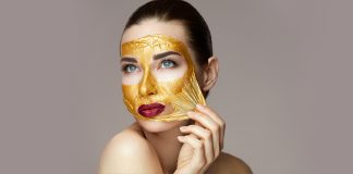 Everything You Need To Know About The Current ‘Gram Obsession – Gold Face Masks’ Golden glow peel of mask