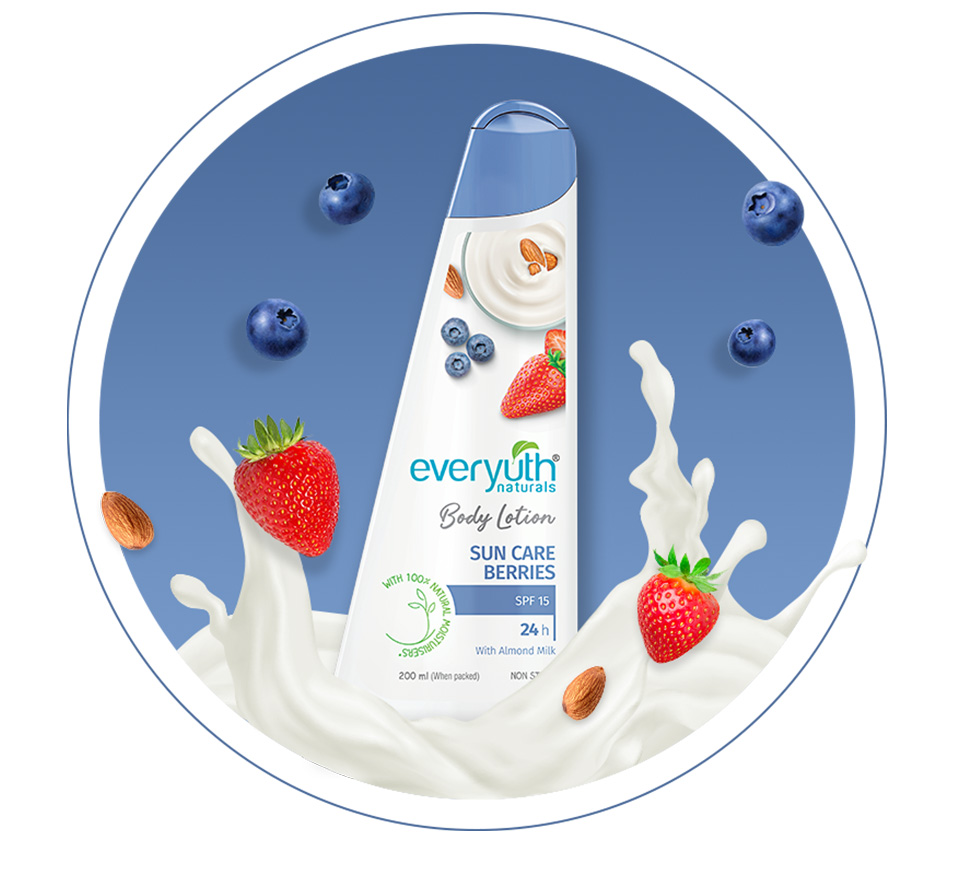 Everyuth Naturals Sun Care Berries Body Lotion SPF 50