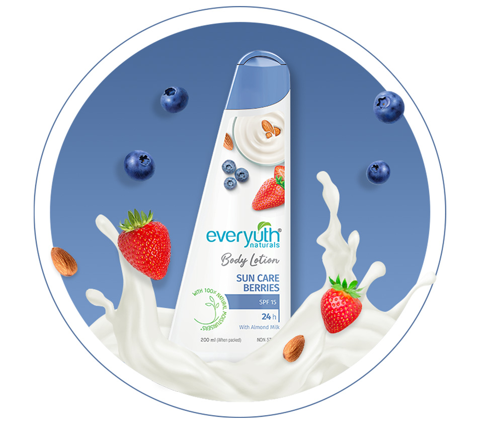 Sun care Berries Body Lotion with SPF 15