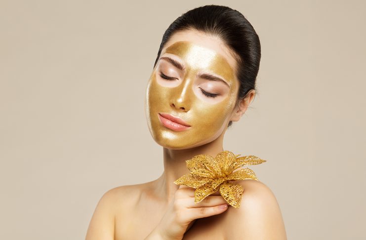 Luxury Skincare with 24K Gold-Infused Sheet Mask
